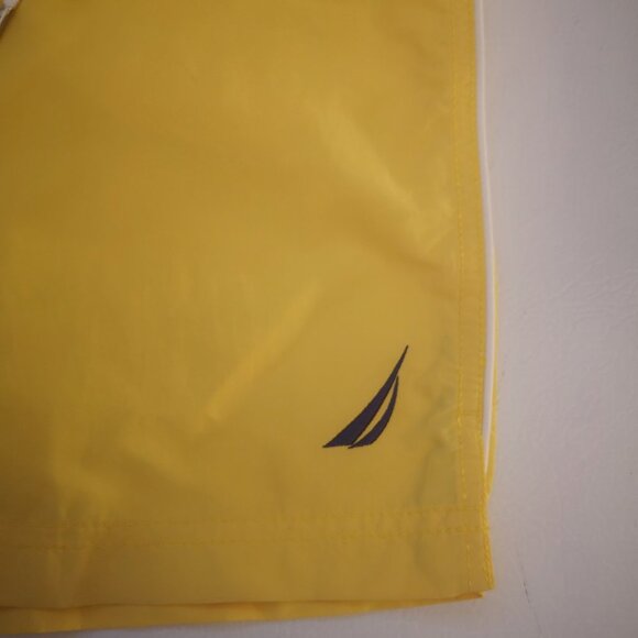 Nautica Men's Yellow Mesh Lined Swim Shorts - Picture 4 of 11
